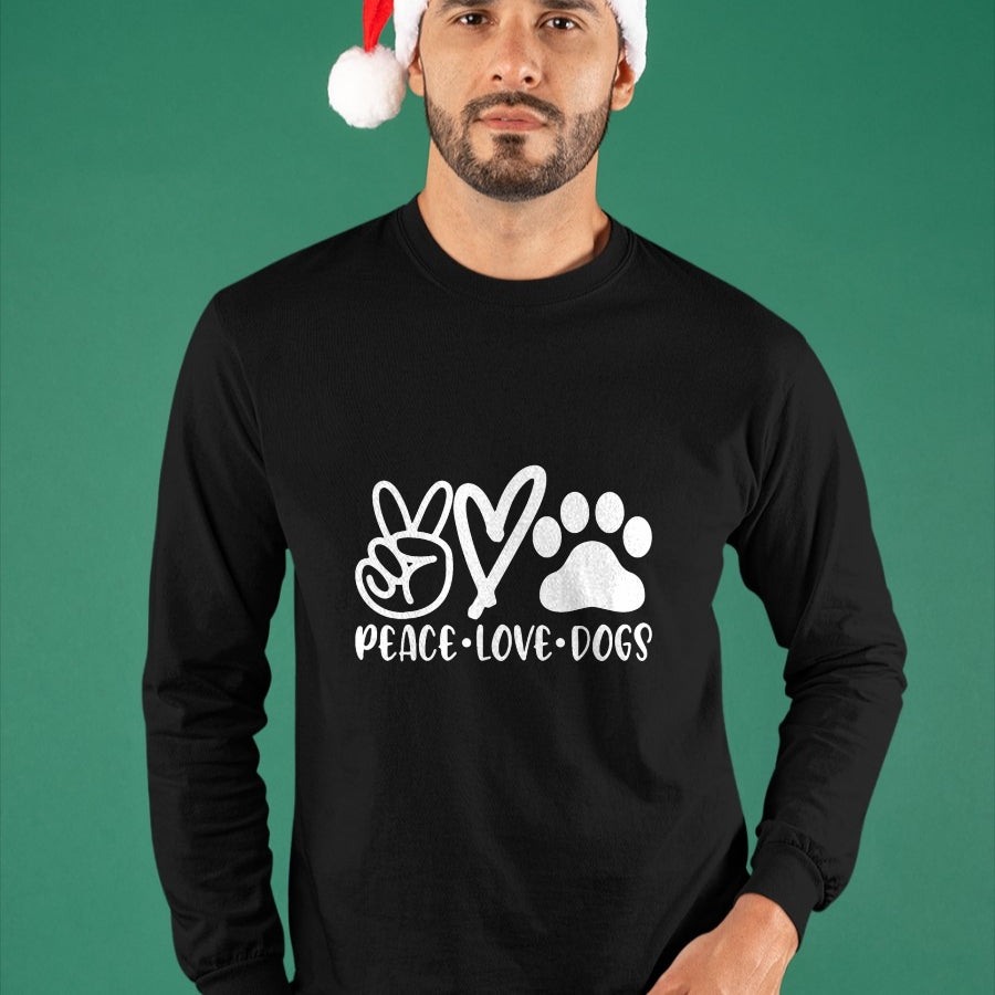 Dog Love Shirt, Dog Lover Gift T-Shirt/Hoodie/Sweatshirt HLT00 - Retro Vintage Peace Love Dog Tshirt Funny Dog Lover Gifts T-Shirt