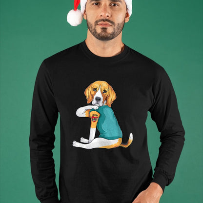 Dog Love Shirt, Dog Lover Gift T-Shirt/Hoodie/Sweatshirt HLT00 - Father_s Day gift funny dog Dad Beagle i love Dad tattoo T-Shirt