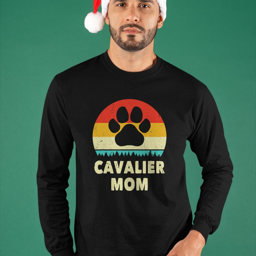 Dog Love Shirt, Dog Lover Gift T-Shirt/Hoodie/Sweatshirt HLT00 - Cavalier King Charles Spaniel Mom Vintage Dog Gift Women T-Shirt