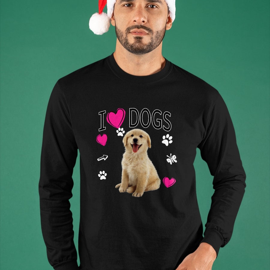Dog Love Shirt, Dog Lover Gift T-Shirt/Hoodie/Sweatshirt HLT00 - I Love Dogs Shirt - Golden Labrador retriever t shirt T-Shirt