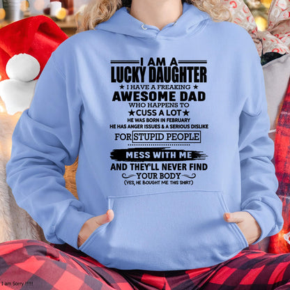 February - I'm Lucky Daughter - Gift for Daughter from Dad - TOBY02 (SKU-T1406DD-02)