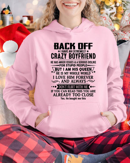 Back Off I Have An Extremely Crazy Boyfriend - - Gift For Wife From Husband - TOBY00 (SKUT-BACKOFF-00)