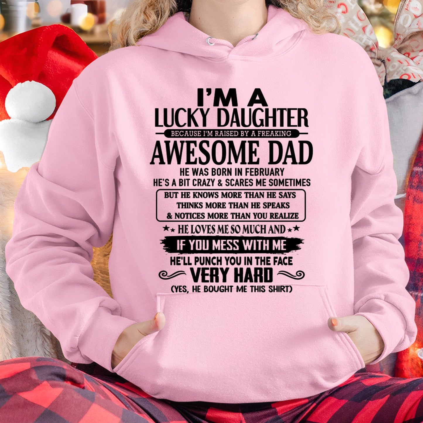 February - I'm Lucky Daughter - Gift for Daughter from Dad - TOBY02 (SKU-TLUCKYDD-02)