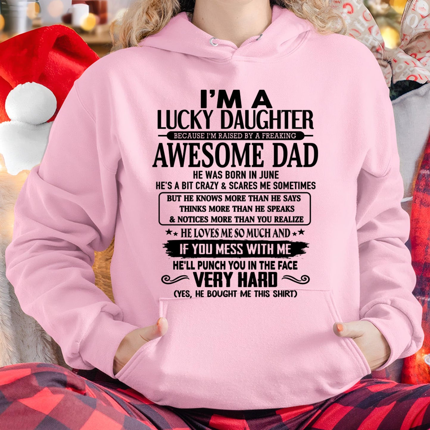 June - I'm Lucky Daughter - Gift for Daughter from Dad - TOBY06 (SKU-TLUCKYDD-06)