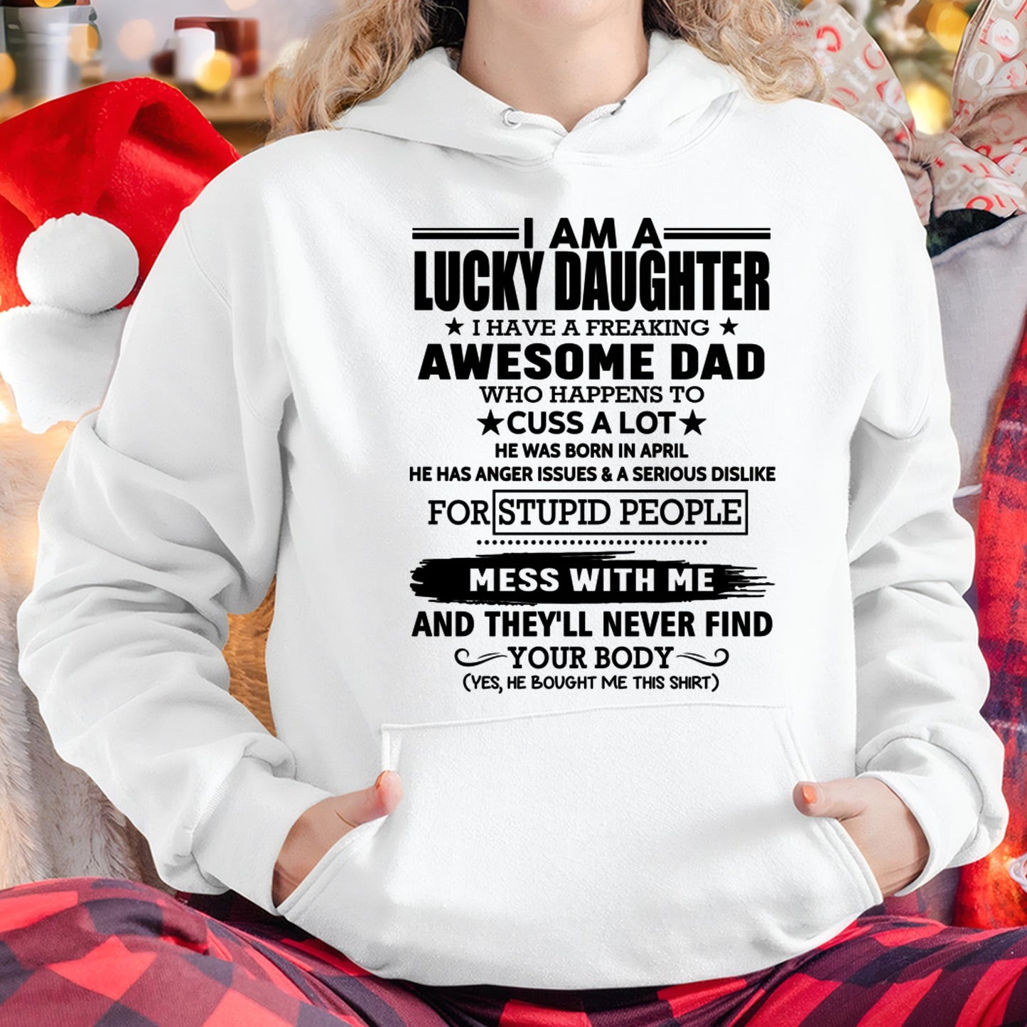April - I'm Lucky Daughter - Gift for Daughter from Dad - TOBY04 (SKU-T1406DD-04)