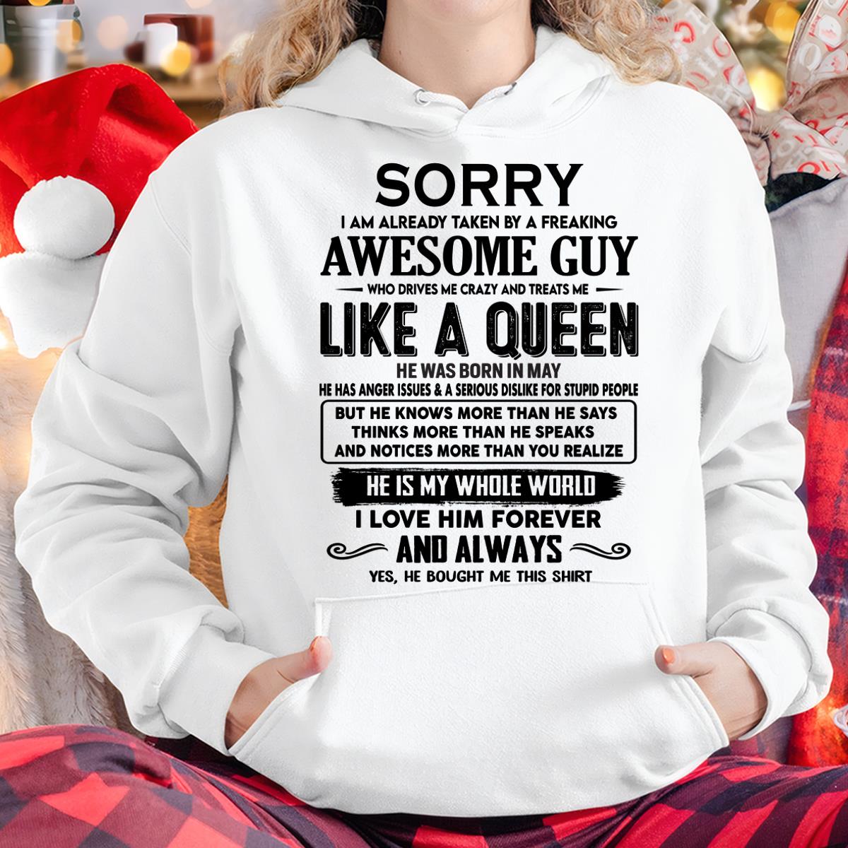 May - Sorry I am already taken by a freaking awesome guy - Gift for Wife From Husband - TOBY05 (SKU-SRG-05)