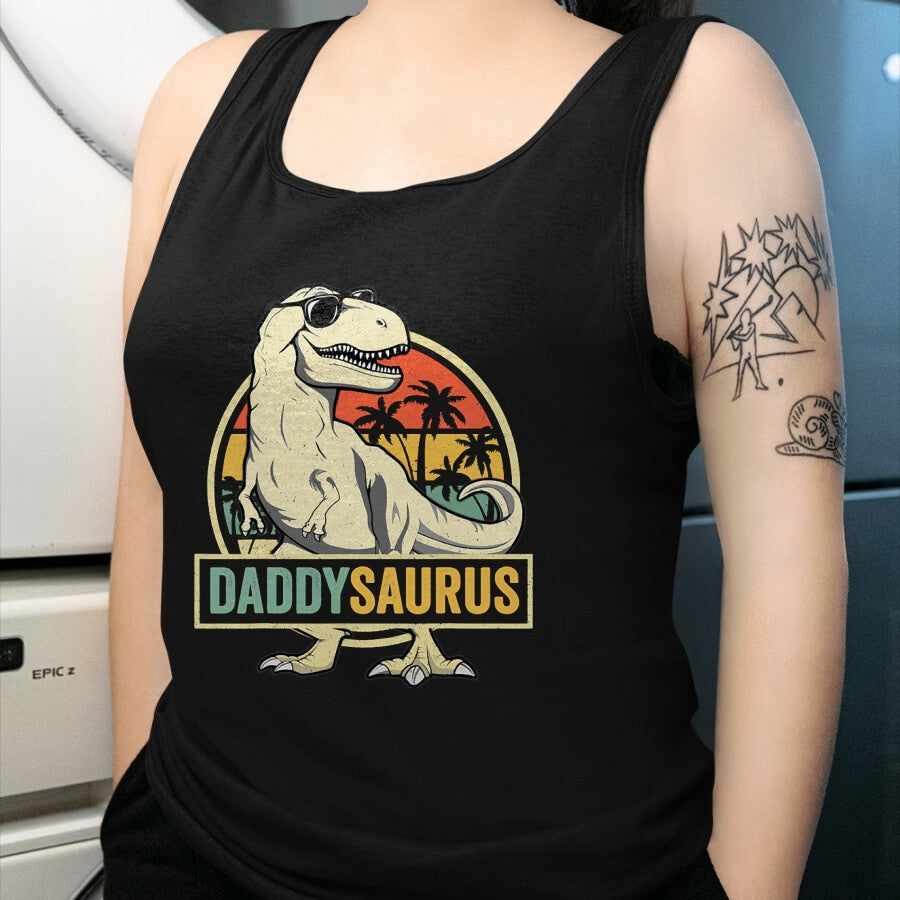 Best Dinosaur Lover Shirt, Funny Dinosaur UnisexT-Shirt/Hoodie/Sweatshirt HLT00 - Daddysaurus T Rex Dinosaur Daddy Saurus Family Matching T-Shirt