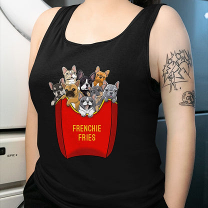Dog Love Shirt, Dog Lover Gift T-Shirt/Hoodie/Sweatshirt HLT00 - Frenchie Fries Shirt French Bulldog Dog Mom Dog Dad Cute T-Shirt