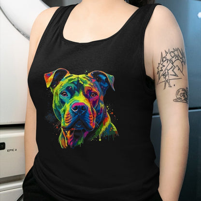 Dog Love Shirt, Dog Lover Gift T-Shirt/Hoodie/Sweatshirt HLT00 - Pit Bull Mom Dog Lover Colorful Artistic Pitbull Owner Women T-Shirt