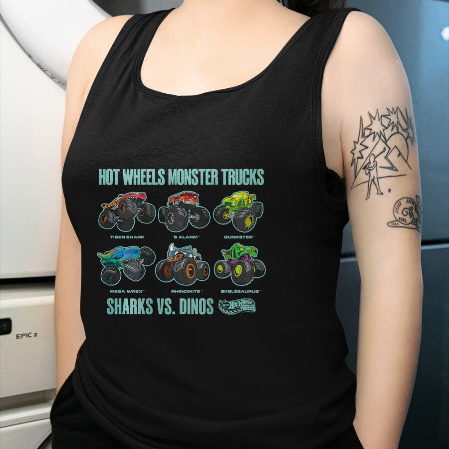 Best Dinosaur Lover Shirt, Funny Dinosaur UnisexT-Shirt/Hoodie/Sweatshirt HLT00 - Hot Wheels Monster Trucks Sharks vs. Dinos T-Shirt Tee for Men Women Boys and Girls