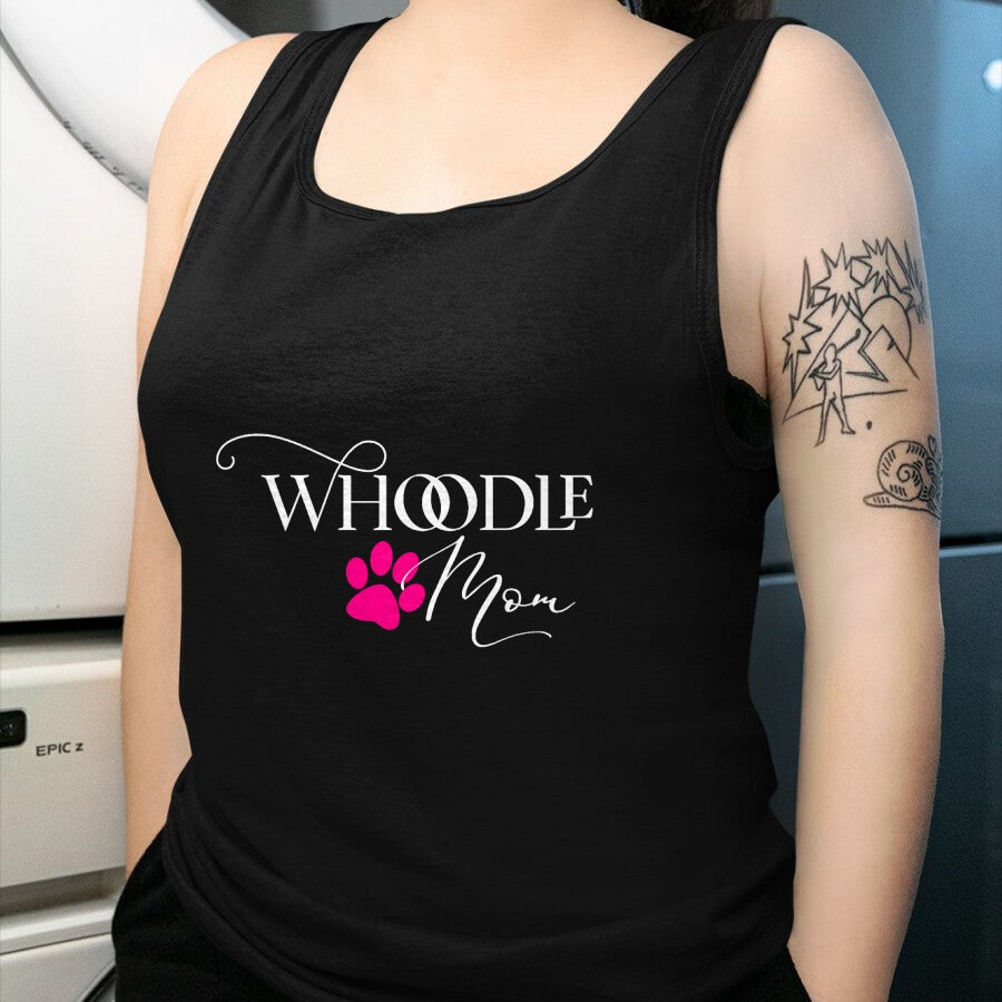 Dog Love Shirt, Dog Lover Gift T-Shirt/Hoodie/Sweatshirt HLT00 - Whoodle Mom Pink Dog Paw Gift T-Shirt