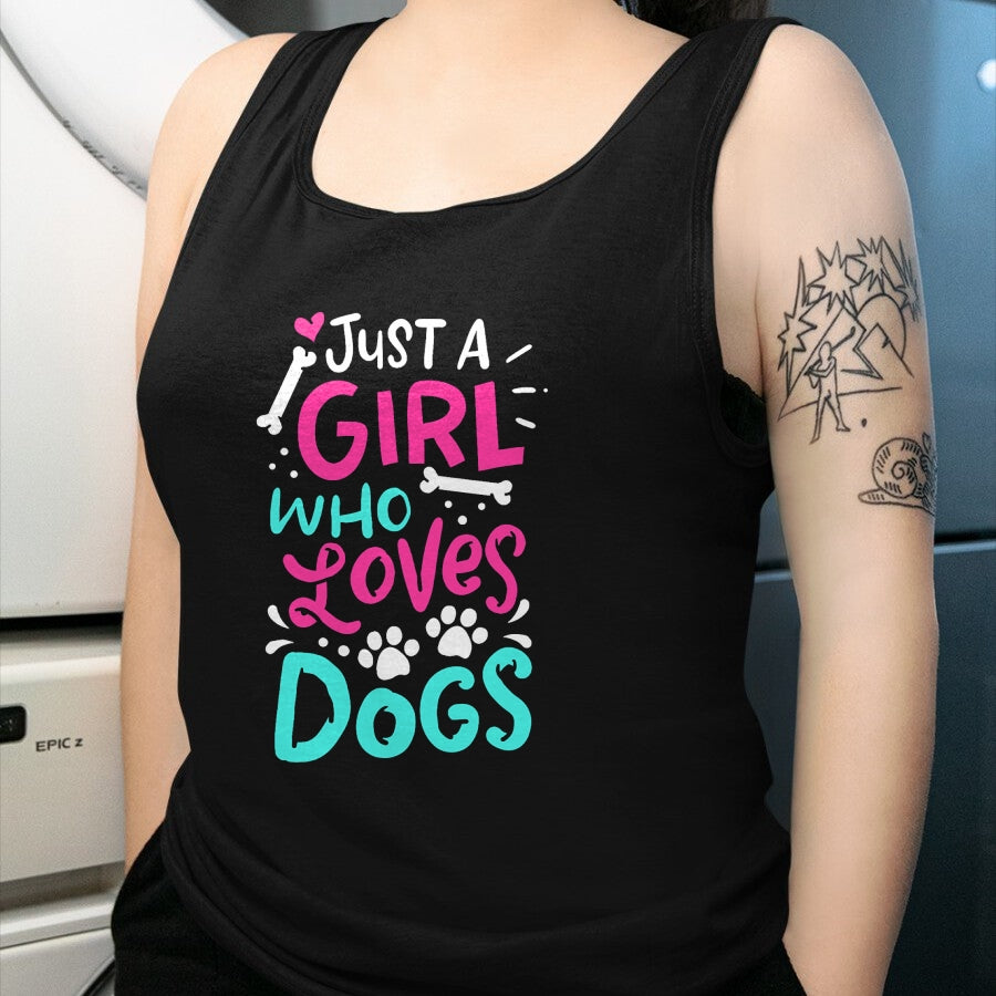 Dog Love Shirt, Dog Lover Gift T-Shirt/Hoodie/Sweatshirt HLT00 - Just a Girl Who Loves Dogs Funny Dog School Dog Trainer T-Shirt