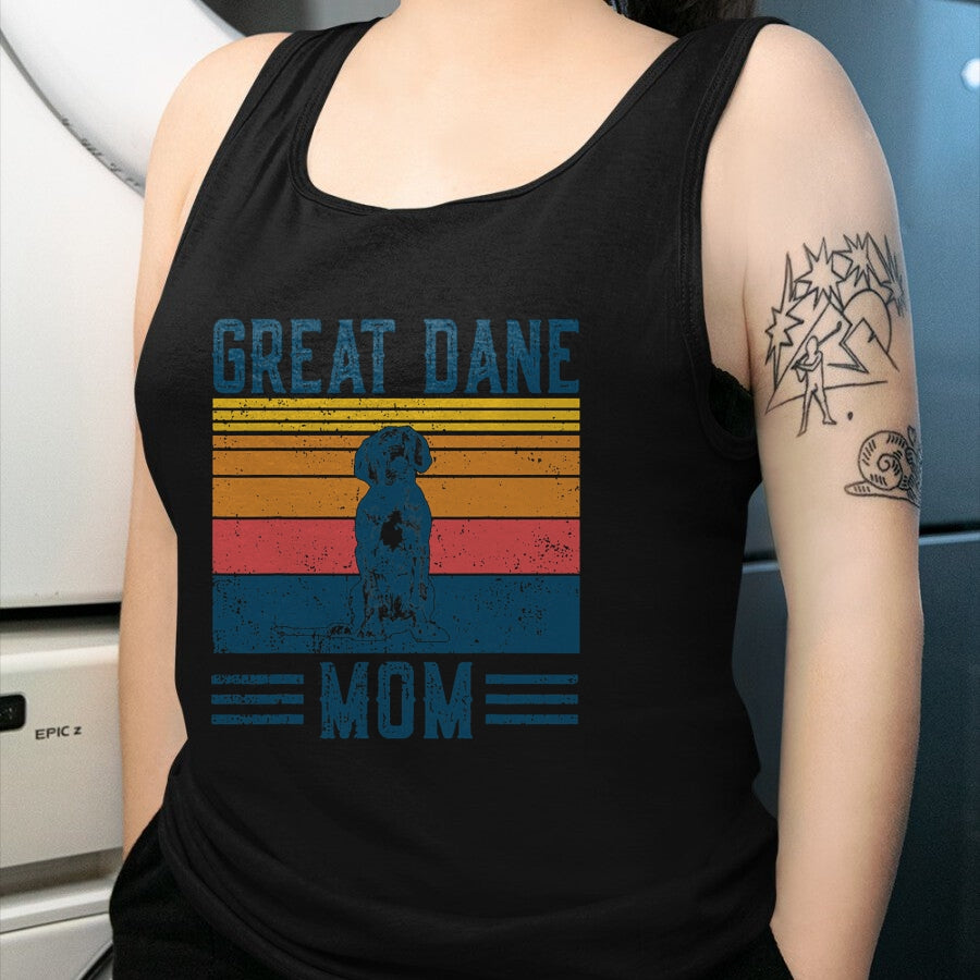 Dog Love Shirt, Dog Lover Gift T-Shirt/Hoodie/Sweatshirt HLT00 - Dog Great Dane Mom - Vintage Great Dane Mom T-Shirt