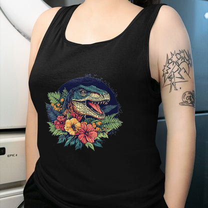 Best Dinosaur Lover Shirt, Funny Dinosaur UnisexT-Shirt/Hoodie/Sweatshirt HLT00 - Dinosaur With Floral Background Artwork T-Shirt