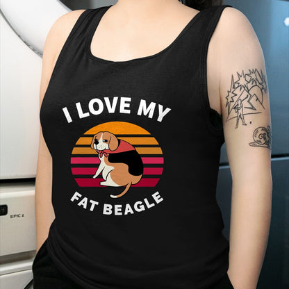 Dog Love Shirt, Dog Lover Gift T-Shirt/Hoodie/Sweatshirt HLT00 - I Love My Fat Beagle - Beagle Dog T-Shirt