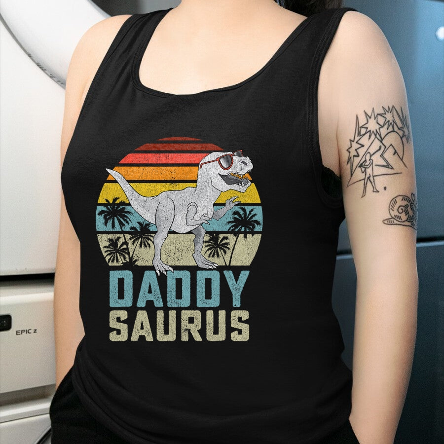 Best Dinosaur Lover Shirt, Funny Dinosaur UnisexT-Shirt/Hoodie/Sweatshirt HLT00 - Daddysaurus T Rex Dinosaur Daddy Saurus Family Matching T-Shirt (2)
