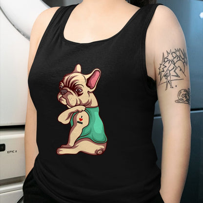 Dog Love Shirt, Dog Lover Gift T-Shirt/Hoodie/Sweatshirt HLT00 - French Bulldog Dog I Love Mom Tattoo Lover funny Gift T-Shirt