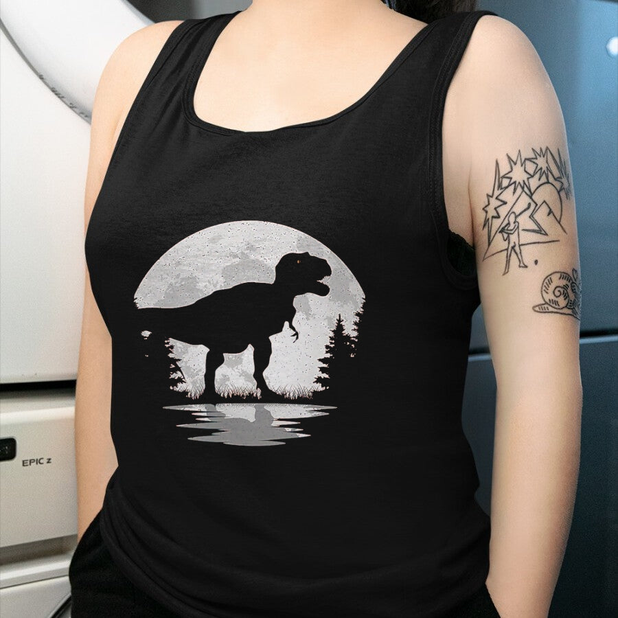 Best Dinosaur Lover Shirt, Funny Dinosaur UnisexT-Shirt/Hoodie/Sweatshirt HLT00 - Dinosaur Moon Vintage T-Rex Dino Lover Men Women Kids T-Shirt, Men, Black, 3X-Large