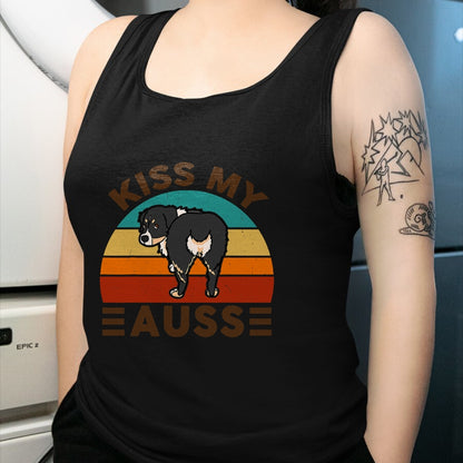 Dog Love Shirt, Dog Lover Gift T-Shirt/Hoodie/Sweatshirt HLT00 - Mini Australian Shepherd Kiss My Auss Funnny Dog Mom Dad T-Shirt