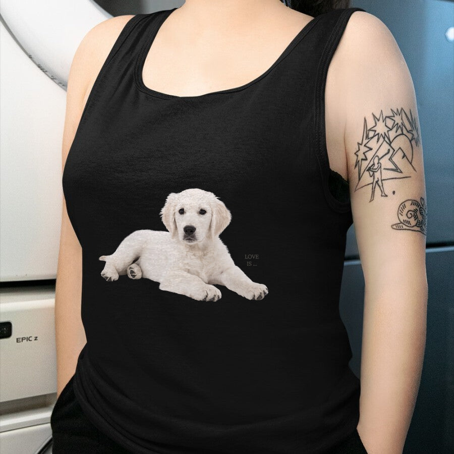 Dog Love Shirt, Dog Lover Gift T-Shirt/Hoodie/Sweatshirt HLT00 - White Labrador Retriever Shirt Yellow Love Lab Mom Dog Dad T-Shirt