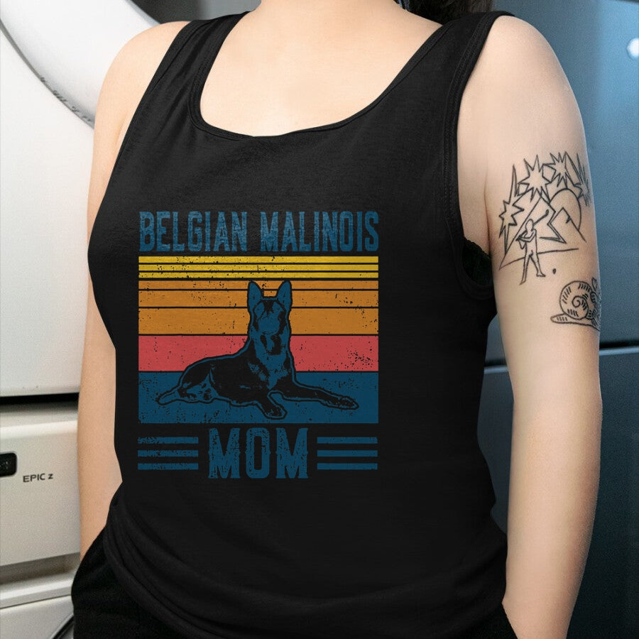 Dog Love Shirt, Dog Lover Gift T-Shirt/Hoodie/Sweatshirt HLT00 - Dog Belgian Malinois Mom - Vintage Belgian Malinois Mom T-Shirt