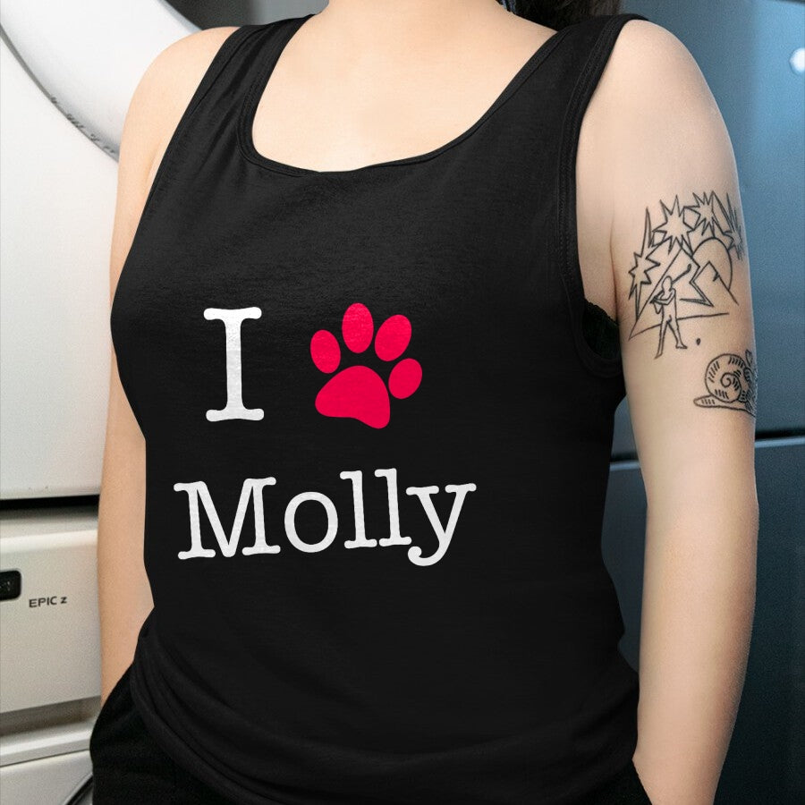 Dog Love Shirt, Dog Lover Gift T-Shirt/Hoodie/Sweatshirt HLT00 - I Love Molly Dog Name T-Shirt Gift Shirt T-Shirt