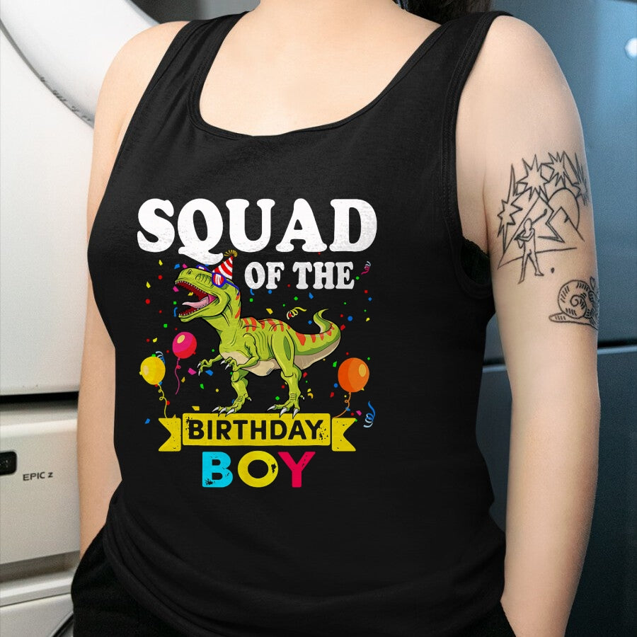 Best Dinosaur Lover Shirt, Funny Dinosaur UnisexT-Shirt/Hoodie/Sweatshirt HLT00 - Squad Of The Birthday Boy Dinosaur T-Rex Matching Family T-Shirt