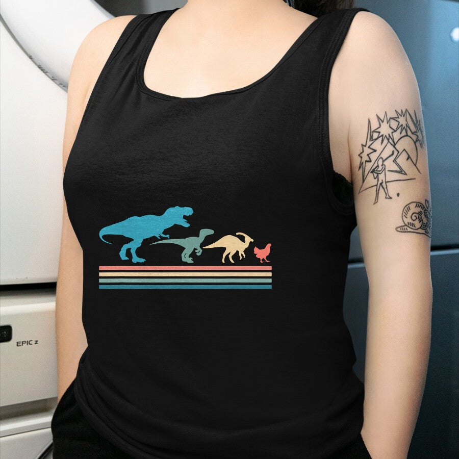 Best Dinosaur Lover Shirt, Funny Dinosaur UnisexT-Shirt/Hoodie/Sweatshirt HLT00 - Funny Vintage Dinosaur Evolution T-Rex Velociraptor Chicken T-Shirt