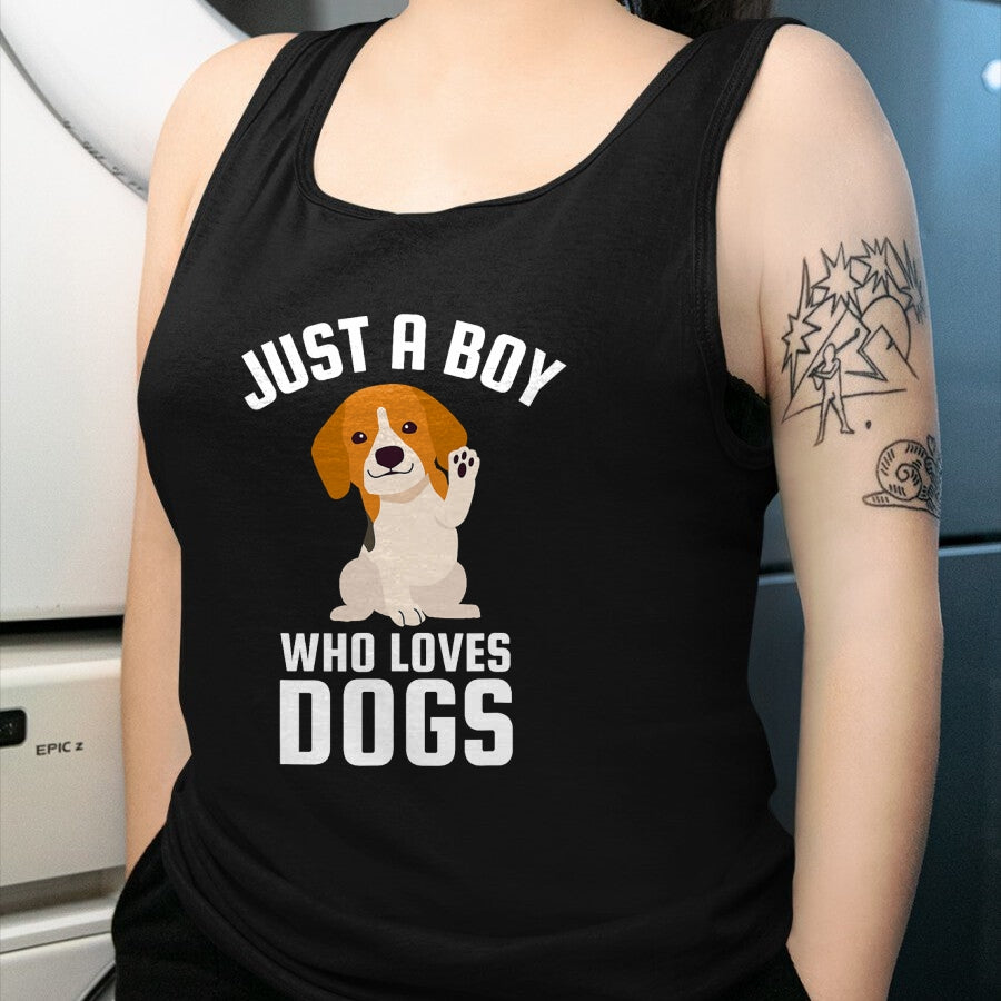 Dog Love Shirt, Dog Lover Gift T-Shirt/Hoodie/Sweatshirt HLT00 - Just A Boy Who Loves Dogs T-Shirt