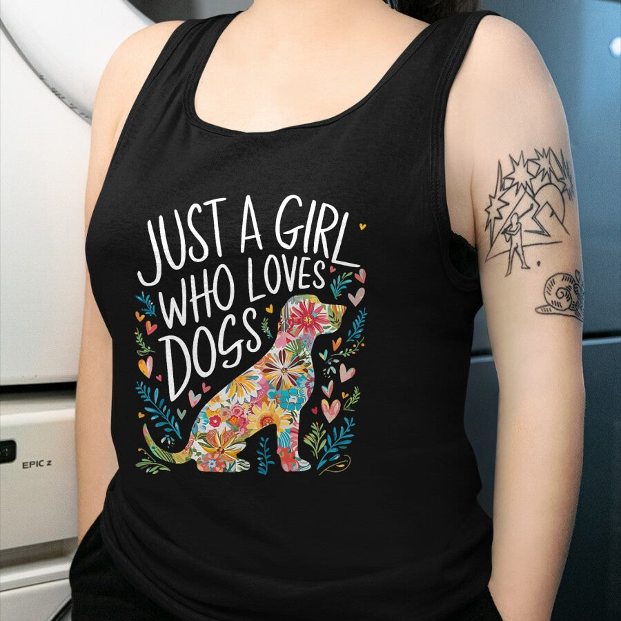 Dog Love Shirt, Dog Lover Gift T-Shirt/Hoodie/Sweatshirt HLT00 - Dog Cute Just A Girl Who Loves Dogs T-Shirt