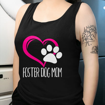 Dog Love Shirt, Dog Lover Gift T-Shirt/Hoodie/Sweatshirt HLT00 - Foster Dog Mom Shirt Cute Dog Paw Heart T-Shirt