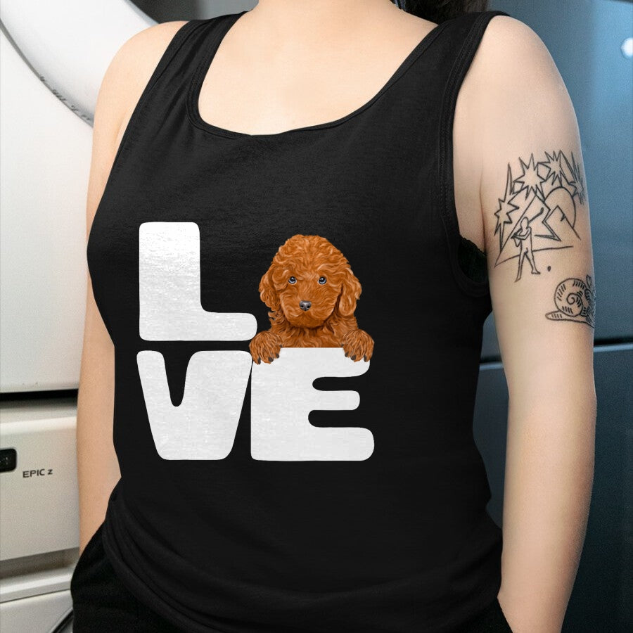 Dog Love Shirt, Dog Lover Gift T-Shirt/Hoodie/Sweatshirt HLT00 - I Love My Brown Poodle Dog Lover T-Shirt