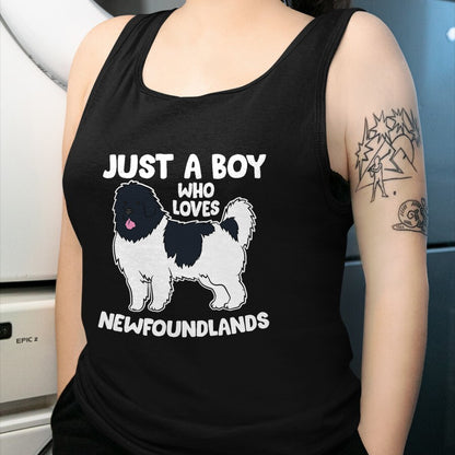 Dog Love Shirt, Dog Lover Gift T-Shirt/Hoodie/Sweatshirt HLT00 - Just a Boy Who Loves Newfoundland Dogs T-Shirt