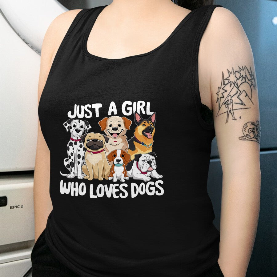 Dog Love Shirt, Dog Lover Gift T-Shirt/Hoodie/Sweatshirt HLT00 - Dog Lover Just a Girl who loves Dogs T-Shirt