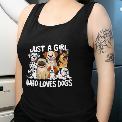 Dog Love Shirt, Dog Lover Gift T-Shirt/Hoodie/Sweatshirt HLT00 - Dog Lover Just a Girl who loves Dogs T-Shirt