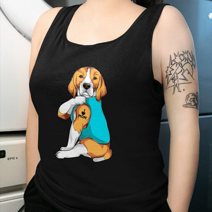 Dog Love Shirt, Dog Lover Gift T-Shirt/Hoodie/Sweatshirt HLT00 - Beagle I Love Mom Apparel, Dog Mom Gifts Womens T-Shirt