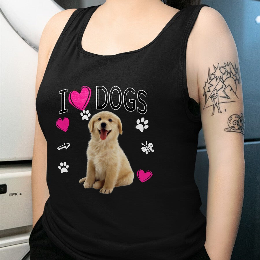 Dog Love Shirt, Dog Lover Gift T-Shirt/Hoodie/Sweatshirt HLT00 - I Love Dogs Shirt - Golden Labrador retriever t shirt T-Shirt