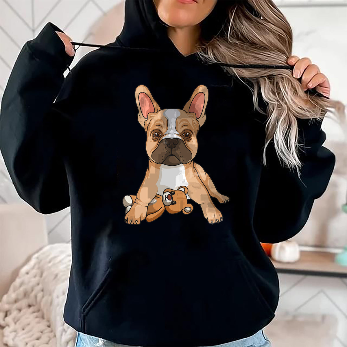 Dog Love Shirt, Dog Lover Gift T-Shirt/Hoodie/Sweatshirt HLT00 - French Bulldog Frenchie Love Cute Dog Mom Funny Girls T-Shirt