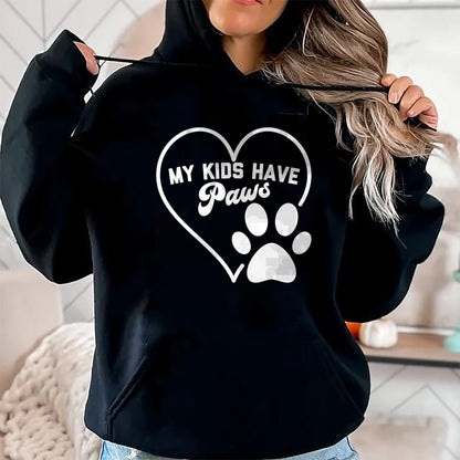Dog Love Shirt, Dog Lover Gift T-Shirt/Hoodie/Sweatshirt HLT00 - Funny Pet Lover Cat Dog Mom Dad MY KIDS HAVE PAWS T-Shirt