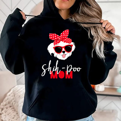 Dog Love Shirt, Dog Lover Gift T-Shirt/Hoodie/Sweatshirt HLT00 - Dog Lovers T Shirt Shih-Poo Mom Fur Mama Shirt T-Shirt