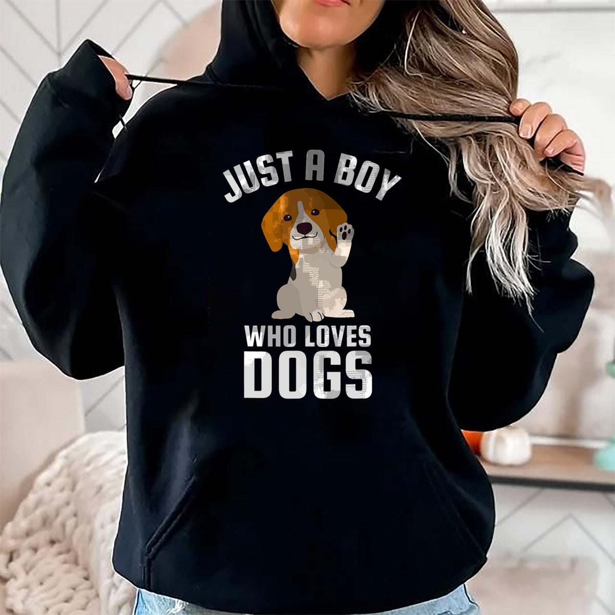 Dog Love Shirt, Dog Lover Gift T-Shirt/Hoodie/Sweatshirt HLT00 - Just A Boy Who Loves Dogs T-Shirt