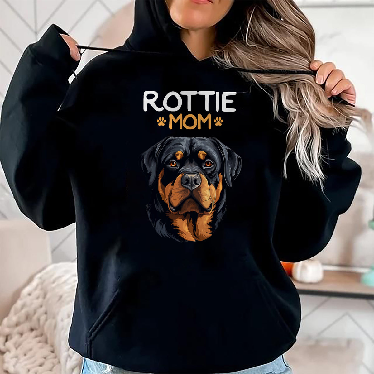 Dog Love Shirt, Dog Lover Gift T-Shirt/Hoodie/Sweatshirt HLT00 - Rottie Mom Rottweiler Dog Mama T-Shirt