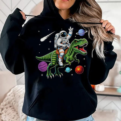 Best Dinosaur Lover Shirt, Funny Dinosaur UnisexT-Shirt/Hoodie/Sweatshirt HLT00 - Astronaut Riding Dinosaur T Rex Space Lovers Boys Kids T-Shirt