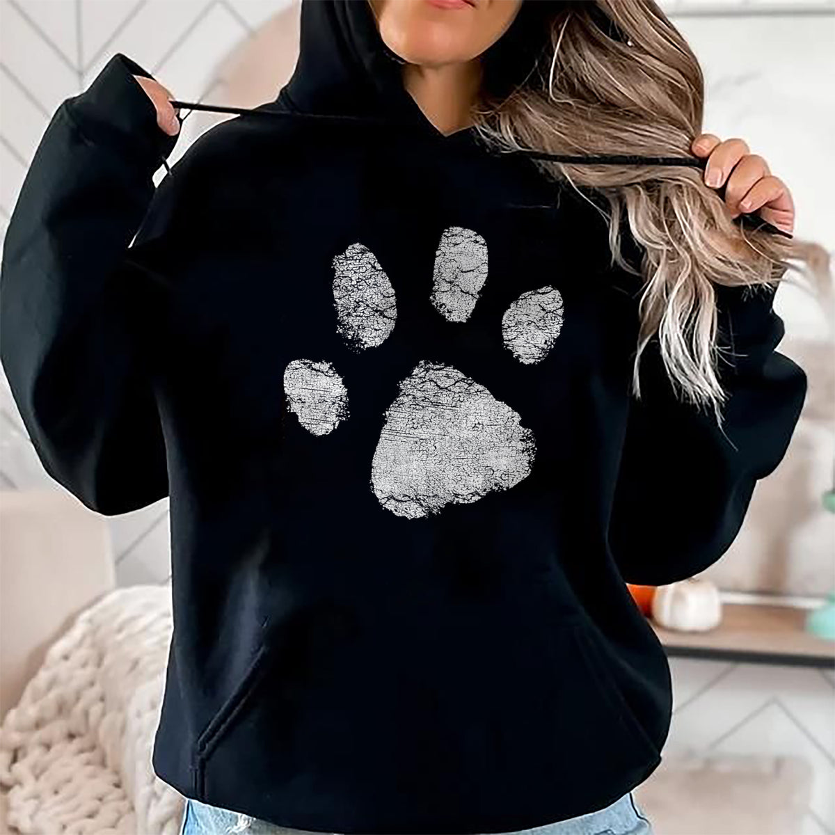 Dog Love Shirt, Dog Lover Gift T-Shirt/Hoodie/Sweatshirt HLT00 - Dog Lovers Long Sleeve Shirt Women Men Paw Print Dog Mom Long Sleeve T-Shirt