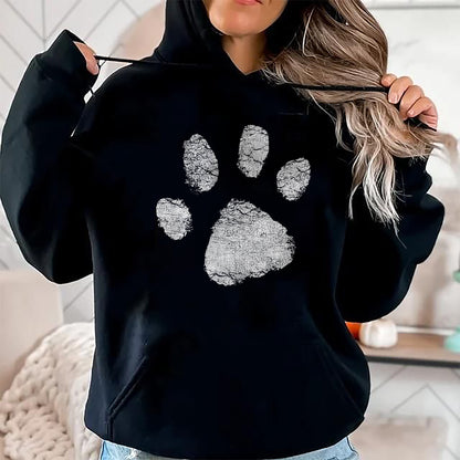 Dog Love Shirt, Dog Lover Gift T-Shirt/Hoodie/Sweatshirt HLT00 - Dog Lovers Long Sleeve Shirt Women Men Paw Print Dog Mom Long Sleeve T-Shirt