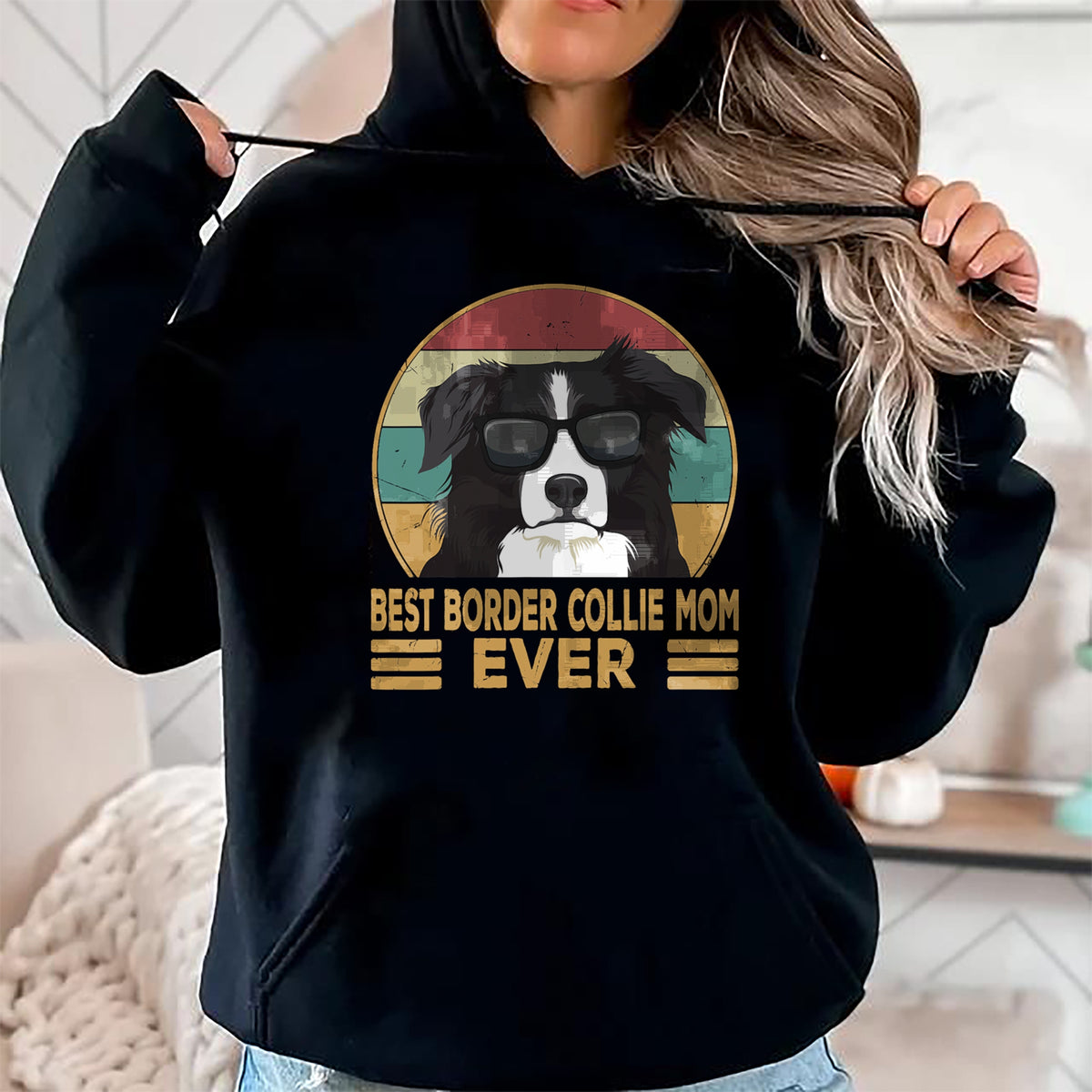 Dog Love Shirt, Dog Lover Gift T-Shirt/Hoodie/Sweatshirt HLT00 - Best Border Collie Mom Ever Dog Mom Girls Gift T-Shirt
