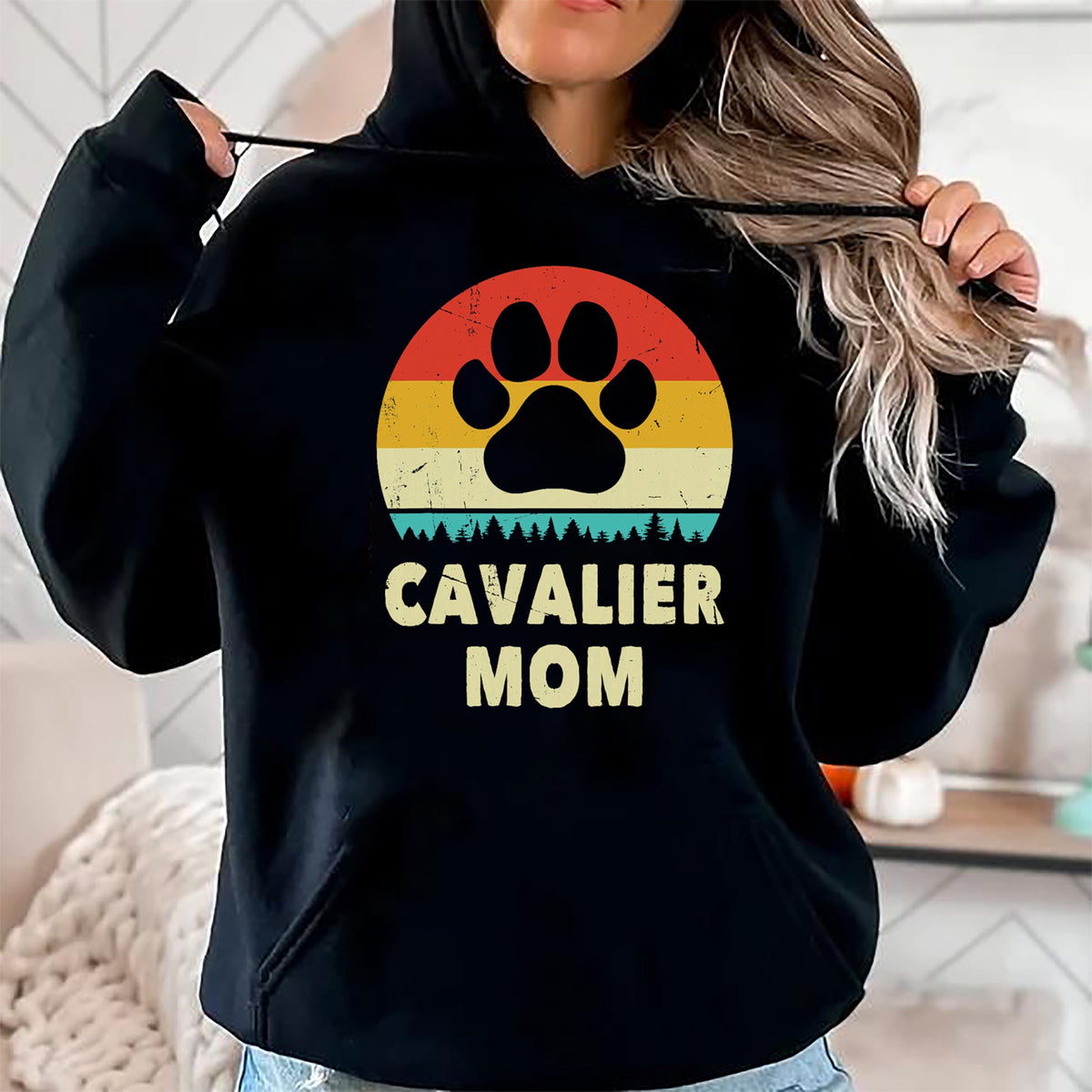Dog Love Shirt, Dog Lover Gift T-Shirt/Hoodie/Sweatshirt HLT00 - Cavalier King Charles Spaniel Mom Vintage Dog Gift Women T-Shirt