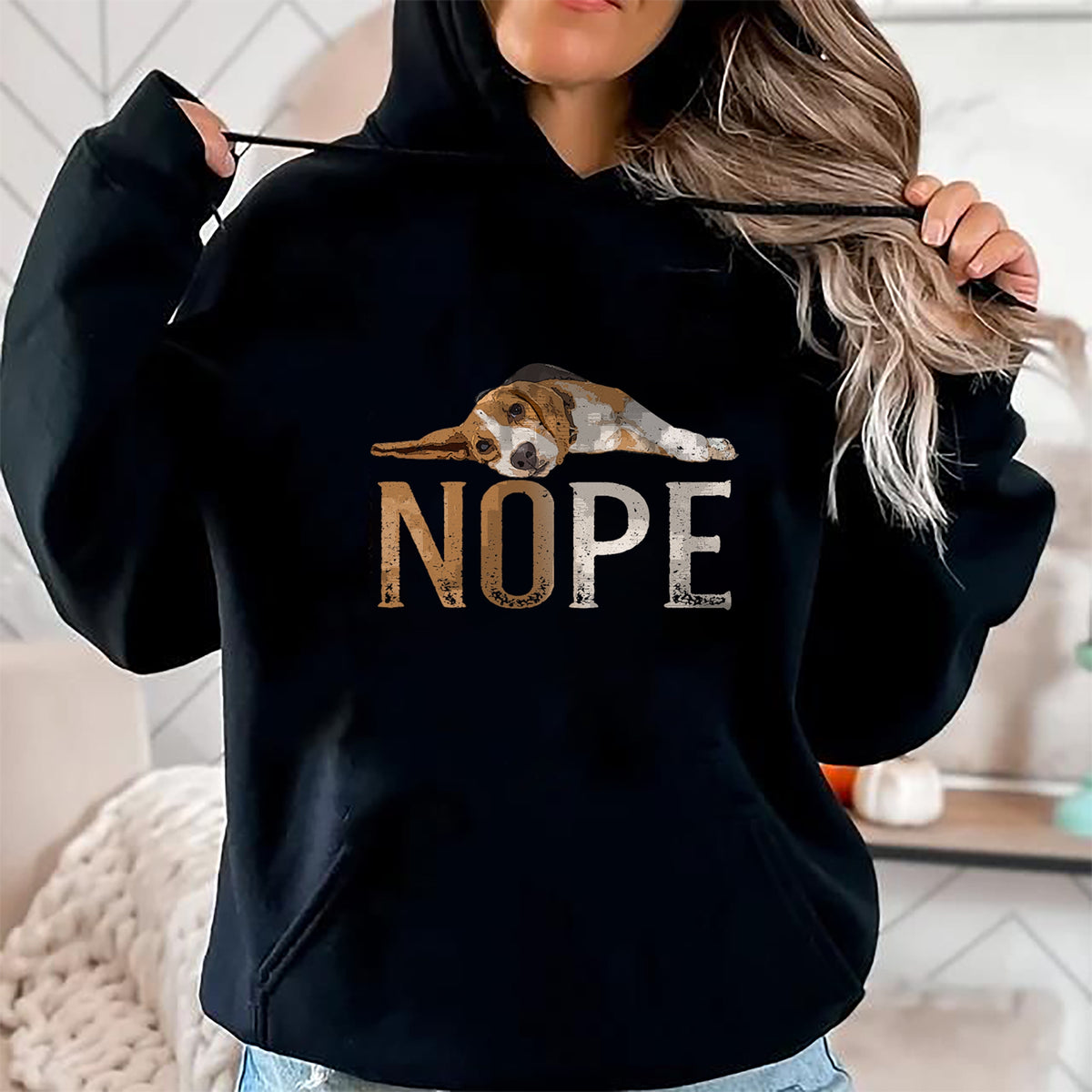Dog Love Shirt, Dog Lover Gift T-Shirt/Hoodie/Sweatshirt HLT00 - Nope Lazy Beagle Funny Dog Lover Vintage Cute Beagle Mom T-Shirt
