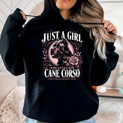 Dog Love Shirt, Dog Lover Gift T-Shirt/Hoodie/Sweatshirt HLT00 - Cane Corso Just A Girl Who Loves Her Cane Corsos Dog T-Shirt