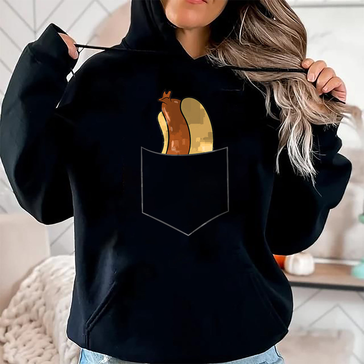 Dog Love Shirt, Dog Lover Gift T-Shirt/Hoodie/Sweatshirt HLT00 - Hotdog In A Pocket Love Hotdog Pocket Hot Dog T-Shirt